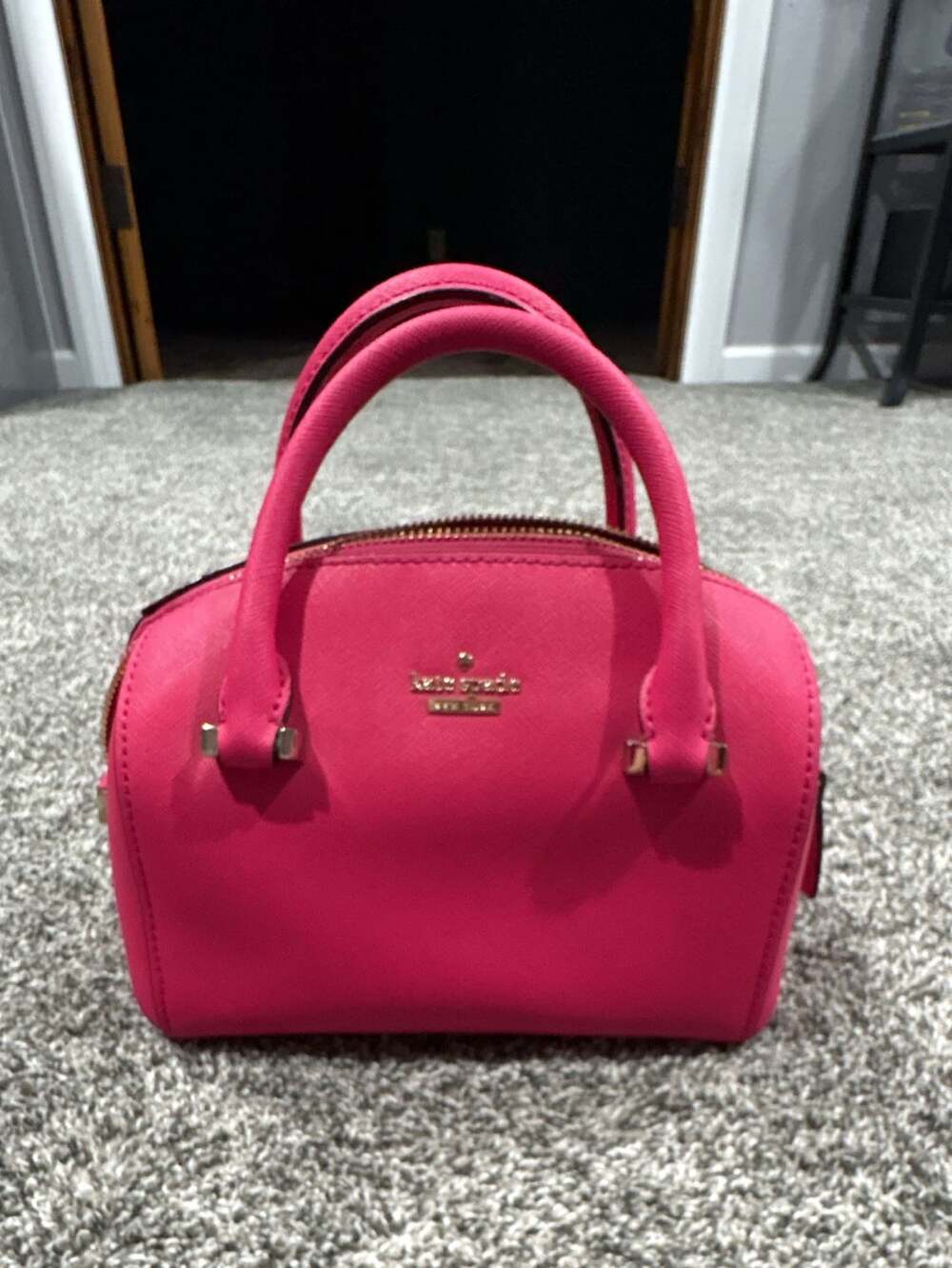 Kate Spade Cameron Street Lane Leather Satchel Pink Confetti